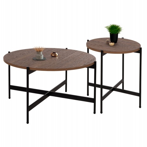ΣΕΤ 2ΤΜΧ ΤΡΑΠΕΖΙΑ ΣΑΛΟΝΙΟΥ RONDA HM21089.03 MDF ΣΕ ΚΑΡΥΔΙ ΧΡΩΜΑ Φ80εκ & Φ50εκ Σαλόνι ΣΕΤ 2ΤΜΧ ΤΡΑΠΕΖΙΑ ΣΑΛΟΝΙΟΥ RONDA HM21089.03 MDF ΣΕ ΚΑΡΥΔΙ ΧΡΩΜΑ Φ80εκ & Φ50εκ Σαλόνι