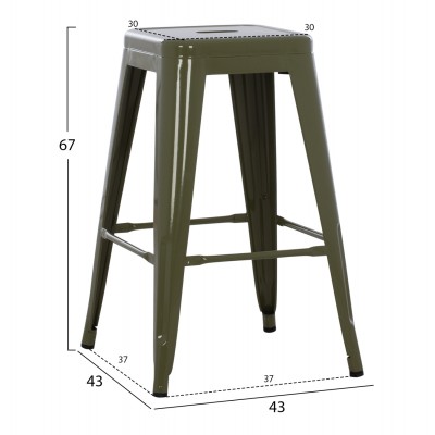 ΣΚΑΜΠΟ ΜΕΣΑΙΟΥ ΥΨΟΥΣ ΜΕΤΑΛΛΙΚΟ MELITA-PRO HM8573.43 DARK OLIVE GREEN 43x43x67Υεκ. ΣΚΑΜΠΟ ΜΕΣΑΙΟΥ ΥΨΟΥΣ ΜΕΤΑΛΛΙΚΟ MELITA-PRO HM8573.43 DARK OLIVE GREEN 43x43x67Υεκ.