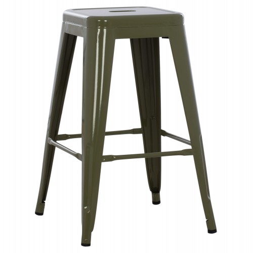 ΣΚΑΜΠΟ ΜΕΣΑΙΟΥ ΥΨΟΥΣ ΜΕΤΑΛΛΙΚΟ MELITA-PRO HM8573.43 DARK OLIVE GREEN 43x43x67Υεκ. Τραπεζαρία