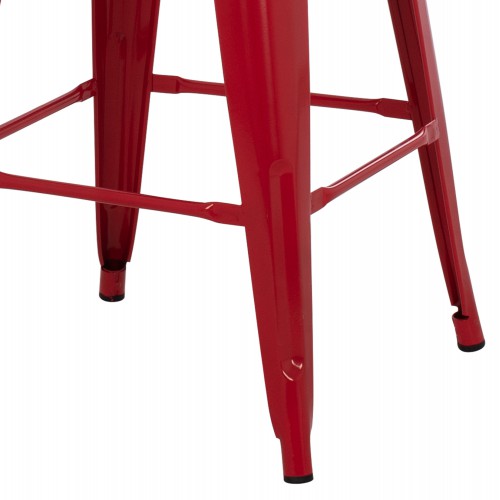 ΣΚΑΜΠΟ ΜΕΣΑΙΟΥ ΥΨΟΥΣ ΜΕΤΑΛΛΙΚΟ MELITA-PRO HM8573.44 ΚΟΚΚΙΝΟ 43x43x67Υεκ. Τραπεζαρία