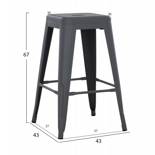 ΣΚΑΜΠΟ ΜΕΣΑΙΟΥ ΥΨΟΥΣ ΜΕΤΑΛΛΙΚΟ MELITA-PRO HM8573.50 ΓΚΡΙ 43x43x67Υεκ. Τραπεζαρία ΣΚΑΜΠΟ ΜΕΣΑΙΟΥ ΥΨΟΥΣ ΜΕΤΑΛΛΙΚΟ MELITA-PRO HM8573.50 ΓΚΡΙ 43x43x67Υεκ. Τραπεζαρία