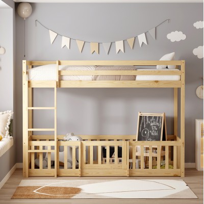 ΠΑΙΔΙΚΗ ΚΟΥΚΕΤΑ ΜΕ ΠΑΡΚΑΚΙ PLAYKID HM703.01 ΞΥΛΟ ΠΕΥΚΟΥ ΦΥΣΙΚΟ ΓΙΑ 190x90εκ Παιδικό δωμάτιο