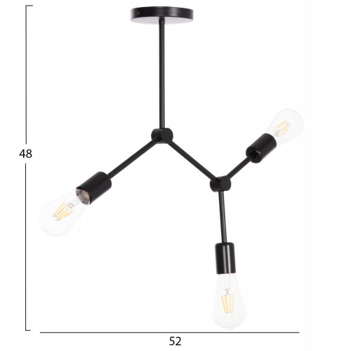 ΦΩΤΙΣΤΙΚΟ ΟΡΟΦΗΣ 3-ΦΩΤΟ LIGHTY HM7404.11 ΜΕΤΑΛΛΟ ΣΕ ΜΑΥΡΟ 52x5x48Υεκ. Διακόσμηση - Φως - Χαλιά ΦΩΤΙΣΤΙΚΟ ΟΡΟΦΗΣ 3-ΦΩΤΟ LIGHTY HM7404.11 ΜΕΤΑΛΛΟ ΣΕ ΜΑΥΡΟ 52x5x48Υεκ. Διακόσμηση - Φως - Χαλιά