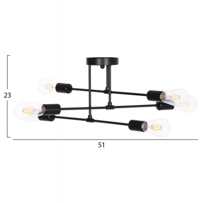 ΦΩΤΙΣΤΙΚΟ ΟΡΟΦΗΣ ΠΟΛΥΦΩΤΟ LIGHTY HM7427.11 ΜΕΤΑΛΛΟ ΣΕ ΜΑΥΡΟ 51x51x23Υεκ. ΦΩΤΙΣΤΙΚΟ ΟΡΟΦΗΣ ΠΟΛΥΦΩΤΟ LIGHTY HM7427.11 ΜΕΤΑΛΛΟ ΣΕ ΜΑΥΡΟ 51x51x23Υεκ.