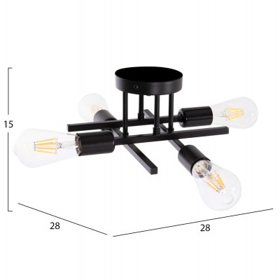 ΦΩΤΙΣΤΙΚΟ ΟΡΟΦΗΣ ΠΟΛΥΦΩΤΟ LIGHTY HM7428.11 ΜΕΤΑΛΛΟ ΣΕ ΜΑΥΡΟ 28x28x15Υεκ. ΦΩΤΙΣΤΙΚΟ ΟΡΟΦΗΣ ΠΟΛΥΦΩΤΟ LIGHTY HM7428.11 ΜΕΤΑΛΛΟ ΣΕ ΜΑΥΡΟ 28x28x15Υεκ.