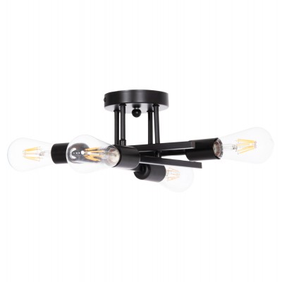 ΦΩΤΙΣΤΙΚΟ ΟΡΟΦΗΣ ΠΟΛΥΦΩΤΟ LIGHTY HM7428.11 ΜΕΤΑΛΛΟ ΣΕ ΜΑΥΡΟ 28x28x15Υεκ. Διακόσμηση - Φως - Χαλιά