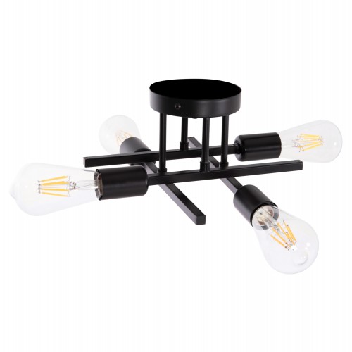ΦΩΤΙΣΤΙΚΟ ΟΡΟΦΗΣ ΠΟΛΥΦΩΤΟ LIGHTY HM7428.11 ΜΕΤΑΛΛΟ ΣΕ ΜΑΥΡΟ 28x28x15Υεκ. Διακόσμηση - Φως - Χαλιά