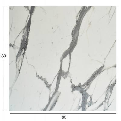 ΣΕΤ ΕΠΙΦΑΝΕΙΑ ΤΡΑΠΕΖΙΟΥ ΤΕΤΡΑΓΩΝΗ HPL HM5839.31 WHITE MARBLE 80x80εκ