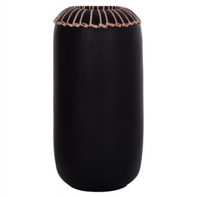 ΕΠΙΤΡΑΠΕΖΙΟ ΔΙΑΚΟΣΜΗΤΙΚΟ ΒΑΖΟ LENNOX HM4675.01S TΕΡΑΚΟΤΑ ΣΕ ΜΑΥΡΟ--Φ18x33Υεκ.