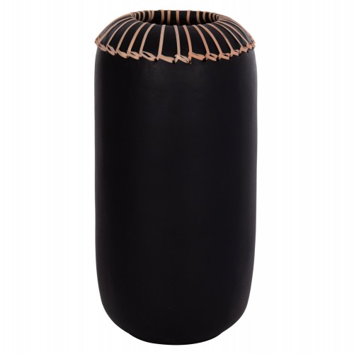 ΕΠΙΤΡΑΠΕΖΙΟ ΔΙΑΚΟΣΜΗΤΙΚΟ ΒΑΖΟ LENNOX HM4675.01S TΕΡΑΚΟΤΑ ΣΕ ΜΑΥΡΟ--Φ18x33Υεκ. Διακόσμηση - Φως - Χαλιά