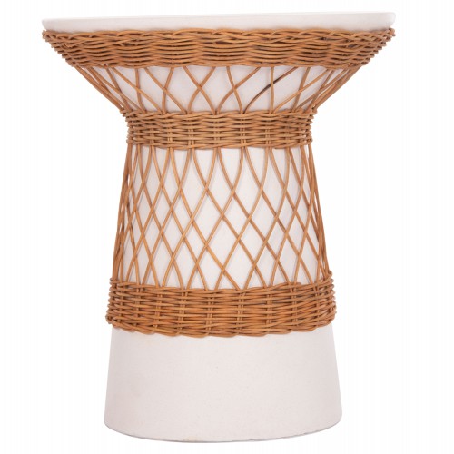 ΒΟΗΘΗΤΙΚΟ ΤΡΑΠΕΖΙ ΣΤΡΟΓΓΥΛΟ DELIA HM18167.02 FIBER CEMENT ΛΕΥΚΟ & RATTAN Φ40x45Υεκ Σαλόνι ΒΟΗΘΗΤΙΚΟ ΤΡΑΠΕΖΙ ΣΤΡΟΓΓΥΛΟ DELIA HM18167.02 FIBER CEMENT ΛΕΥΚΟ & RATTAN Φ40x45Υεκ Σαλόνι