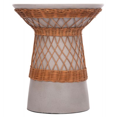 ΒΟΗΘΗΤΙΚΟ ΤΡΑΠΕΖΙ ΣΤΡΟΓΓΥΛΟ DELIA HM18167.03 FIBER CEMENT ΓΚΡΙ & RATTAN Φ40x45Υεκ Σαλόνι ΒΟΗΘΗΤΙΚΟ ΤΡΑΠΕΖΙ ΣΤΡΟΓΓΥΛΟ DELIA HM18167.03 FIBER CEMENT ΓΚΡΙ & RATTAN Φ40x45Υεκ Σαλόνι