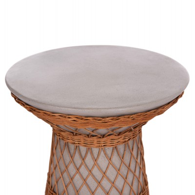 ΒΟΗΘΗΤΙΚΟ ΤΡΑΠΕΖΙ ΣΤΡΟΓΓΥΛΟ DELIA HM18167.03 FIBER CEMENT ΓΚΡΙ & RATTAN Φ40x45Υεκ Σαλόνι ΒΟΗΘΗΤΙΚΟ ΤΡΑΠΕΖΙ ΣΤΡΟΓΓΥΛΟ DELIA HM18167.03 FIBER CEMENT ΓΚΡΙ & RATTAN Φ40x45Υεκ Σαλόνι