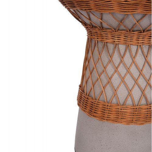 ΒΟΗΘΗΤΙΚΟ ΤΡΑΠΕΖΙ ΣΤΡΟΓΓΥΛΟ DELIA HM18167.03 FIBER CEMENT ΓΚΡΙ & RATTAN Φ40x45Υεκ Σαλόνι ΒΟΗΘΗΤΙΚΟ ΤΡΑΠΕΖΙ ΣΤΡΟΓΓΥΛΟ DELIA HM18167.03 FIBER CEMENT ΓΚΡΙ & RATTAN Φ40x45Υεκ Σαλόνι