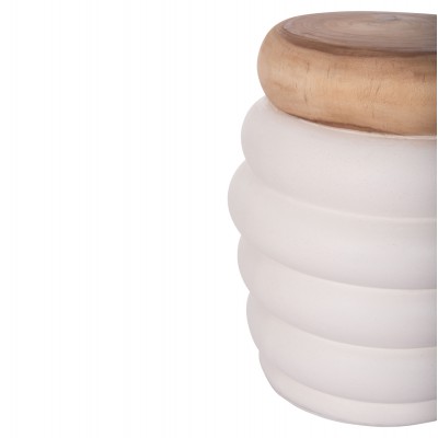 ΤΡΑΠΕΖΙ ΒΟΗΘΗΤΙΚΟ PUFFAT HM18172.02 FIBER CEMENT ΛΕΥΚΟ- ΞΥΛΟ TEAK TOP Φ45x46Υεκ. Σαλόνι ΤΡΑΠΕΖΙ ΒΟΗΘΗΤΙΚΟ PUFFAT HM18172.02 FIBER CEMENT ΛΕΥΚΟ- ΞΥΛΟ TEAK TOP Φ45x46Υεκ. Σαλόνι