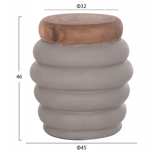 ΤΡΑΠΕΖΙ ΒΟΗΘΗΤΙΚΟ PUFFAT HM18172.03 FIBER CEMENT ΓΚΡΙ- ΞΥΛΟ TEAK TOP Φ45x46Υεκ. Σαλόνι ΤΡΑΠΕΖΙ ΒΟΗΘΗΤΙΚΟ PUFFAT HM18172.03 FIBER CEMENT ΓΚΡΙ- ΞΥΛΟ TEAK TOP Φ45x46Υεκ. Σαλόνι