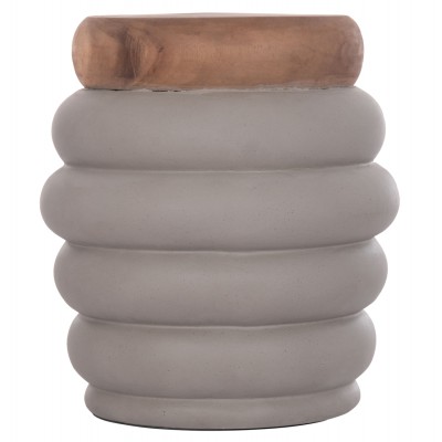 ΤΡΑΠΕΖΙ ΒΟΗΘΗΤΙΚΟ PUFFAT HM18172.03 FIBER CEMENT ΓΚΡΙ- ΞΥΛΟ TEAK TOP Φ45x46Υεκ. Σαλόνι ΤΡΑΠΕΖΙ ΒΟΗΘΗΤΙΚΟ PUFFAT HM18172.03 FIBER CEMENT ΓΚΡΙ- ΞΥΛΟ TEAK TOP Φ45x46Υεκ. Σαλόνι
