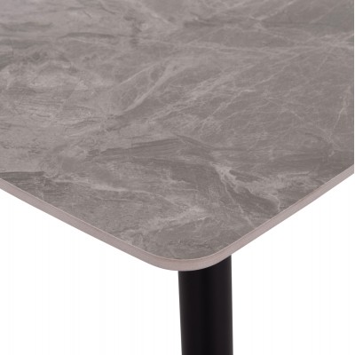 ΤΡΑΠΕΖΙ RAVEN HM9854.13 ΚΕΡΑΜΙΚΟ TOP ΓΚΡΙ ΜΑΡΜΑΡΟ-ΜΑΥΡΟ ΜΕΤΑΛΛΟ 120x70x73Υεκ. Σαλόνι