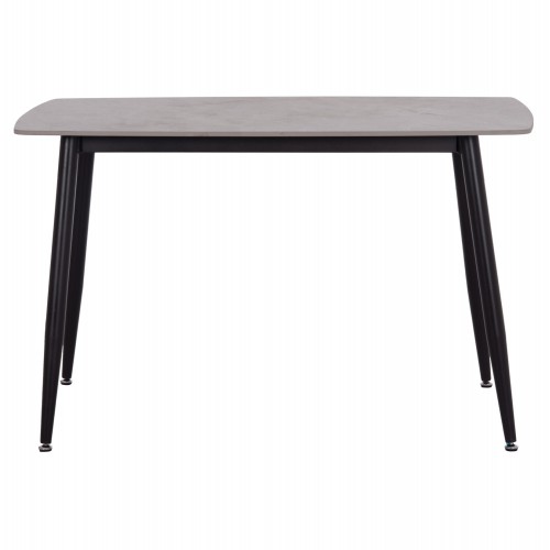 ΤΡΑΠΕΖΙ RAVEN HM9854.13 ΚΕΡΑΜΙΚΟ TOP ΓΚΡΙ ΜΑΡΜΑΡΟ-ΜΑΥΡΟ ΜΕΤΑΛΛΟ 120x70x73Υεκ. Σαλόνι