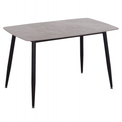 ΤΡΑΠΕΖΙ RAVEN HM9854.13 ΚΕΡΑΜΙΚΟ TOP ΓΚΡΙ ΜΑΡΜΑΡΟ-ΜΑΥΡΟ ΜΕΤΑΛΛΟ 120x70x73Υεκ. Σαλόνι