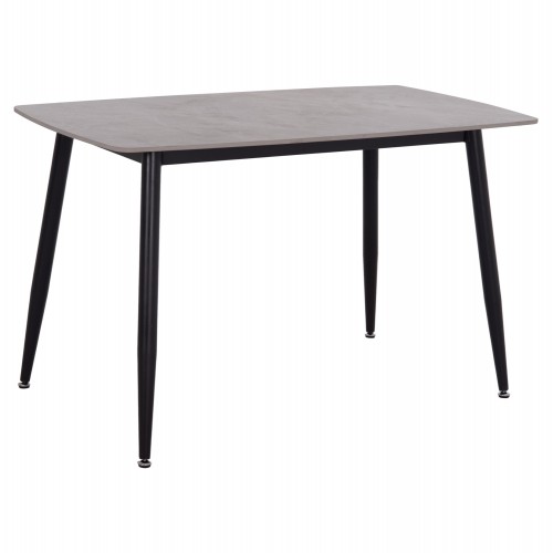 ΤΡΑΠΕΖΙ RAVEN HM9854.13 ΚΕΡΑΜΙΚΟ TOP ΓΚΡΙ ΜΑΡΜΑΡΟ-ΜΑΥΡΟ ΜΕΤΑΛΛΟ 120x70x73Υεκ. Σαλόνι