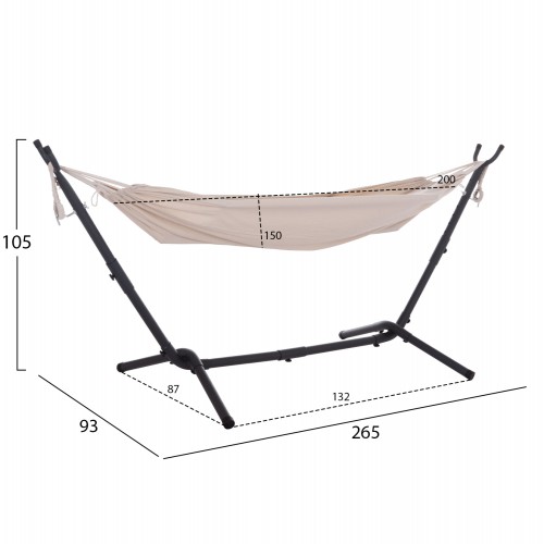 ΑΙΩΡΑ CRAVE HM6304.02 ΑΝΘΡΑΚΙ ΜΕΤΑΛΛΙΚΟΣ ΣΚΕΛΕΤΟΣ--ΜΠΕΖ ΥΦΑΣΜΑ 265x93x105Υεκ Εξωτερικού Χώρου ΑΙΩΡΑ CRAVE HM6304.02 ΑΝΘΡΑΚΙ ΜΕΤΑΛΛΙΚΟΣ ΣΚΕΛΕΤΟΣ--ΜΠΕΖ ΥΦΑΣΜΑ 265x93x105Υεκ Εξωτερικού Χώρου