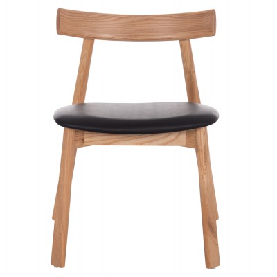 ΣΕΤ KΑΡΕΚΛΑ ΤΡΑΠΕΖΑΡΙΑΣ SEKAN HM18245.04 RUBBERWOOD-ΜΑΥΡΟ PU 60x54x72Υεκ Σαλόνι