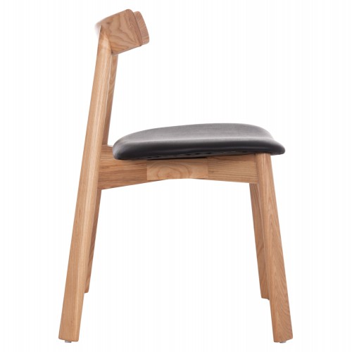 ΣΕΤ KΑΡΕΚΛΑ ΤΡΑΠΕΖΑΡΙΑΣ SEKAN HM18245.04 RUBBERWOOD-ΜΑΥΡΟ PU 60x54x72Υεκ Σαλόνι
