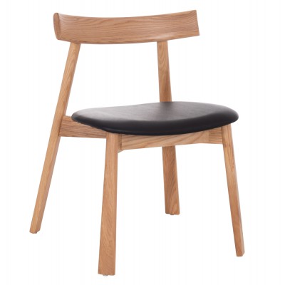 ΣΕΤ KΑΡΕΚΛΑ ΤΡΑΠΕΖΑΡΙΑΣ SEKAN HM18245.04 RUBBERWOOD-ΜΑΥΡΟ PU 60x54x72Υεκ