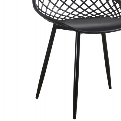 ΣΕΤ ΤΡΑΠΕΖΑΡΙΑΣ 5ΤΜΧ LIO HM21175 MDF TOP & ΠΟΛΥΠΡΟΠΥΛΕΝΙΟ ΣΕ ΜΑΥΡΟ Τραπεζαρία