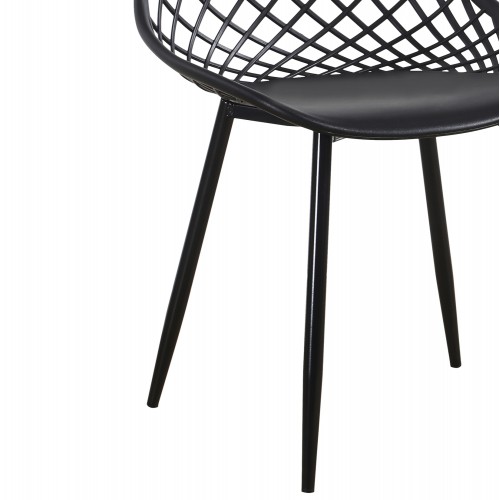 ΣΕΤ ΤΡΑΠΕΖΑΡΙΑΣ 5ΤΜΧ LIO HM21175 MDF TOP & ΠΟΛΥΠΡΟΠΥΛΕΝΙΟ ΣΕ ΜΑΥΡΟ Τραπεζαρία