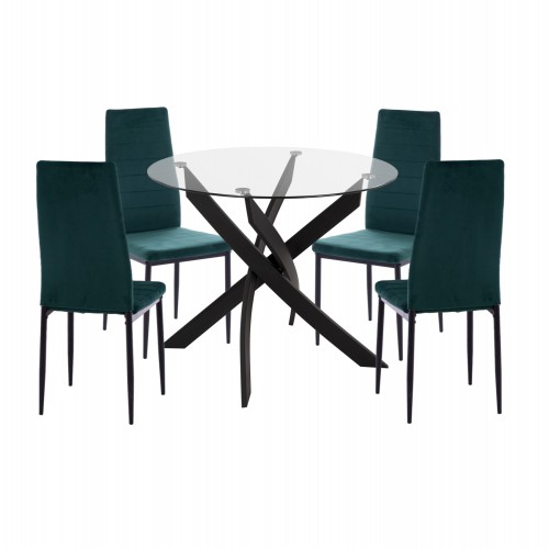 ΣΕΤ ΤΡΑΠΕΖΑΡΙΑΣ 5ΤΜΧ LADY HM21199.03 ΓΥΑΛΙ--ΜΕΤΑΛΛΟ ΣΕ ΜΑΥΡΟ & ΒΕΛΟΥΔΟ ΚΥΠΑΡΙΣΣΙ Τραπεζαρία ΣΕΤ ΤΡΑΠΕΖΑΡΙΑΣ 5ΤΜΧ LADY HM21199.03 ΓΥΑΛΙ--ΜΕΤΑΛΛΟ ΣΕ ΜΑΥΡΟ & ΒΕΛΟΥΔΟ ΚΥΠΑΡΙΣΣΙ Τραπεζαρία