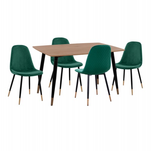 ΣΕΤ ΤΡΑΠΕΖΑΡΙΑΣ 5ΤΜΧ ALIZA HM11196.03 MDF TOP-ΒΕΛΟΥΔΟ ΚΥΠΑΡΙΣΣΙ & ΜΕΤΑΛΛΟ ΜΑΥΡΟ Τραπεζαρία ΣΕΤ ΤΡΑΠΕΖΑΡΙΑΣ 5ΤΜΧ ALIZA HM11196.03 MDF TOP-ΒΕΛΟΥΔΟ ΚΥΠΑΡΙΣΣΙ & ΜΕΤΑΛΛΟ ΜΑΥΡΟ Τραπεζαρία
