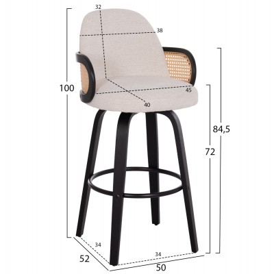 ΣΕΤ ΣΚΑΜΠΟ ΜΠΑΡ ΠΕΡΙΣΤΡΕΦΟΜΕΝΟ BECKER HM18251.02 PLYWOOD ΜΑΥΡΟ--ΕΚΡΟΥ ΥΦΑΣΜΑ 50x52x100Υ ΣΕΤ ΣΚΑΜΠΟ ΜΠΑΡ ΠΕΡΙΣΤΡΕΦΟΜΕΝΟ BECKER HM18251.02 PLYWOOD ΜΑΥΡΟ--ΕΚΡΟΥ ΥΦΑΣΜΑ 50x52x100Υ