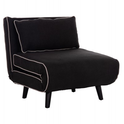 ΠΟΛΥΘΡΟΝΑ ΚΡΕΒΑΤΙ BRAXTON HM8425.03 ΜΑΥΡΟ ΥΦΑΣΜΑ 78x88x78Υεκ.