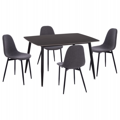 ΣΕΤ ΤΡΑΠΕΖΑΡΙΑΣ 5ΤΜΧ RAVEN HM21068.02 ΚΕΡΑΜΙΚΟ TOP ΜΑΥΡΟ ΜΑΡΜΑΡΟ--ΓΚΡΙ ΥΦΑΣΜΑ Τραπεζαρία ΣΕΤ ΤΡΑΠΕΖΑΡΙΑΣ 5ΤΜΧ RAVEN HM21068.02 ΚΕΡΑΜΙΚΟ TOP ΜΑΥΡΟ ΜΑΡΜΑΡΟ--ΓΚΡΙ ΥΦΑΣΜΑ Τραπεζαρία
