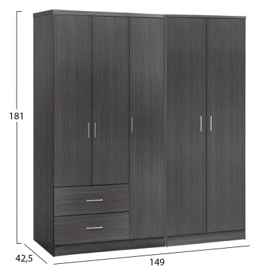 ΝΤΟΥΛΑΠΑ 5ΦΥΛΛΗ CAESAR HM21234.01 ΜΕΛΑΜΙΝΗ ΧΡΩΜΑ ZEBRANO 150x42.5x181Υεκ ΝΤΟΥΛΑΠΑ 5ΦΥΛΛΗ CAESAR HM21234.01 ΜΕΛΑΜΙΝΗ ΧΡΩΜΑ ZEBRANO 150x42.5x181Υεκ