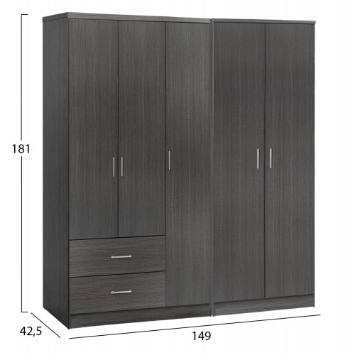 ΝΤΟΥΛΑΠΑ 5ΦΥΛΛΗ CAESAR HM21234.01 ΜΕΛΑΜΙΝΗ ΧΡΩΜΑ ZEBRANO 150x42.5x181Υεκ Υπνοδωμάτιο