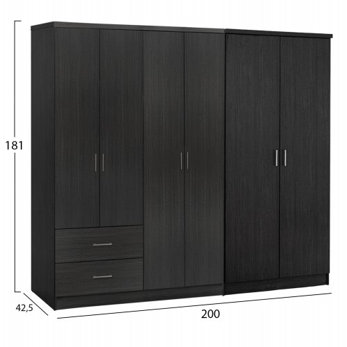 ΝΤΟΥΛΑΠΑ 6ΦΥΛΛΗ BLAKELY HM21235.01 ΜΕΛΑΜΙΝΗ ΧΡΩΜΑ ZEBRANO 201x43x181Υεκ Υπνοδωμάτιο