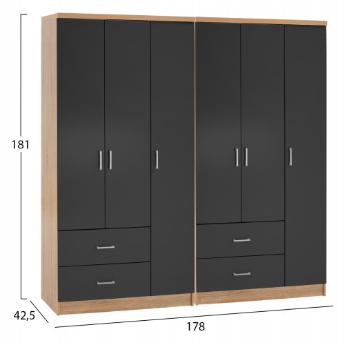 ΝΤΟΥΛΑΠΑ 6ΦΥΛΛΗ CAESAR HM21236.01 ΜΕΛΑΜΙΝΗ SONAMA & ΣΚΟΥΡΟ ΓΚΡΙ 180x42,5Χ181Υεκ. Υπνοδωμάτιο ΝΤΟΥΛΑΠΑ 6ΦΥΛΛΗ CAESAR HM21236.01 ΜΕΛΑΜΙΝΗ SONAMA & ΣΚΟΥΡΟ ΓΚΡΙ 180x42,5Χ181Υεκ. Υπνοδωμάτιο