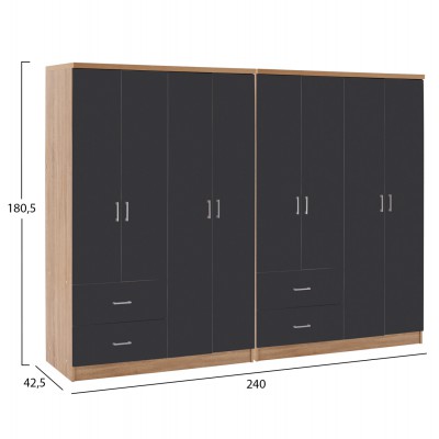 ΝΤΟΥΛΑΠΑ 8ΦΥΛΛΗ BRIANA HM21237.01 ΜΕΛΑΜΙΝΗ SONAMA & ΣΚΟΥΡΟ ΓΚΡΙ 241x42,5Χ180,5Υεκ. ΝΤΟΥΛΑΠΑ 8ΦΥΛΛΗ BRIANA HM21237.01 ΜΕΛΑΜΙΝΗ SONAMA & ΣΚΟΥΡΟ ΓΚΡΙ 241x42,5Χ180,5Υεκ.