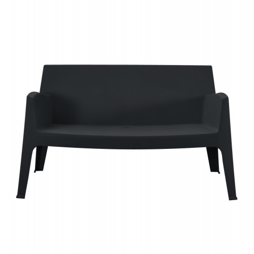ΚΑΝΑΠΕΣ 2-ΘΕΣΙΟΣ ΠΟΛΥΠΡΟΠΥΛΕΝΙΟΥ SLEEK HM6366.02 ΧΡΩΜΑ ΜΑΥΡΟ 118x48,5x73Υεκ. Εξωτερικού Χώρου