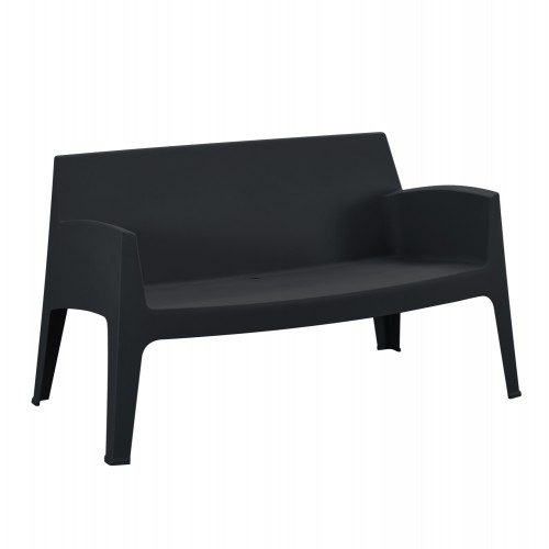 ΚΑΝΑΠΕΣ 2-ΘΕΣΙΟΣ ΠΟΛΥΠΡΟΠΥΛΕΝΙΟΥ SLEEK HM6366.02 ΧΡΩΜΑ ΜΑΥΡΟ 118x48,5x73Υεκ. Εξωτερικού Χώρου