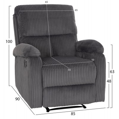 ΠΟΛΥΘΡΟΝΑ RELAX DIONI HM3296.11 ΓΚΡΙ ΡΙΓΕ ΥΦΑΣΜΑ 85x90x100Υεκ. ΠΟΛΥΘΡΟΝΑ RELAX DIONI HM3296.11 ΓΚΡΙ ΡΙΓΕ ΥΦΑΣΜΑ 85x90x100Υεκ.