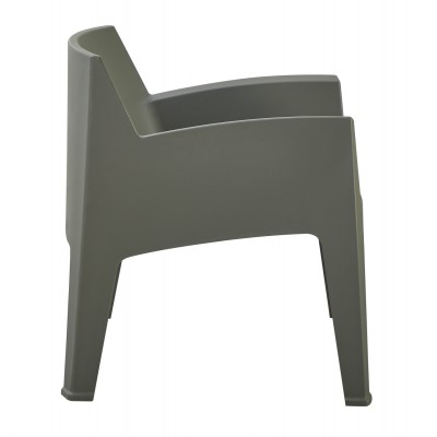 ΠΟΛΥΘΡΟΝΑ ΠΟΛΥΠΡΟΠΥΛΕΝΙΟΥ LOUNGE SLEEK HM6365.05 DARK OLIVE GREEN 62,5x48,5x73Υεκ. Εξωτερικού Χώρου