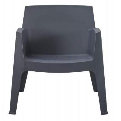 ΠΟΛΥΘΡΟΝΑ ΠΟΛΥΠΡΟΠΥΛΕΝΙΟΥ LOUNGE SLEEK HM6365.10 ΓΚΡΙ 62,5x48,5x73Υεκ. Εξωτερικού Χώρου