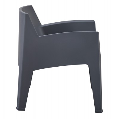 ΠΟΛΥΘΡΟΝΑ ΠΟΛΥΠΡΟΠΥΛΕΝΙΟΥ LOUNGE SLEEK HM6365.10 ΓΚΡΙ 62,5x48,5x73Υεκ. Εξωτερικού Χώρου