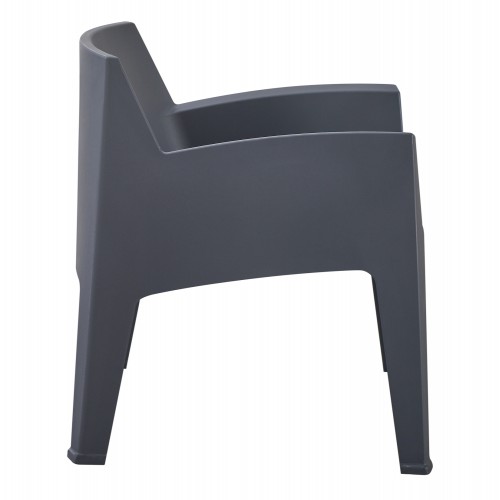 ΠΟΛΥΘΡΟΝΑ ΠΟΛΥΠΡΟΠΥΛΕΝΙΟΥ LOUNGE SLEEK HM6365.10 ΓΚΡΙ 62,5x48,5x73Υεκ. Εξωτερικού Χώρου