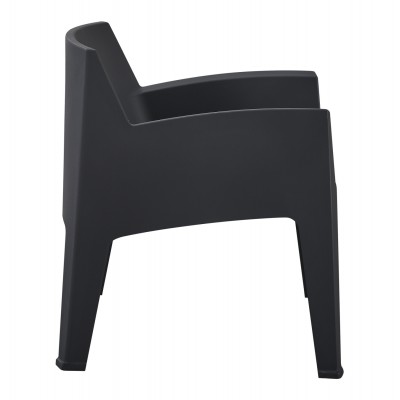 ΠΟΛΥΘΡΟΝΑ ΠΟΛΥΠΡΟΠΥΛΕΝΙΟΥ LOUNGE SLEEK HM6365.02 ΜΑΥΡΟ 62,5x48,5x73Υεκ. Εξωτερικού Χώρου