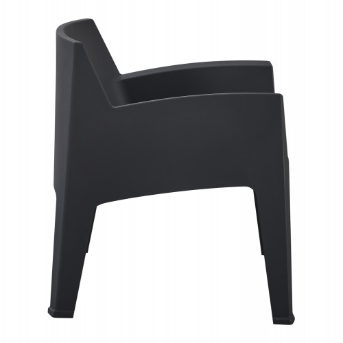 ΠΟΛΥΘΡΟΝΑ ΠΟΛΥΠΡΟΠΥΛΕΝΙΟΥ LOUNGE SLEEK HM6365.02 ΜΑΥΡΟ 62,5x48,5x73Υεκ. Εξωτερικού Χώρου